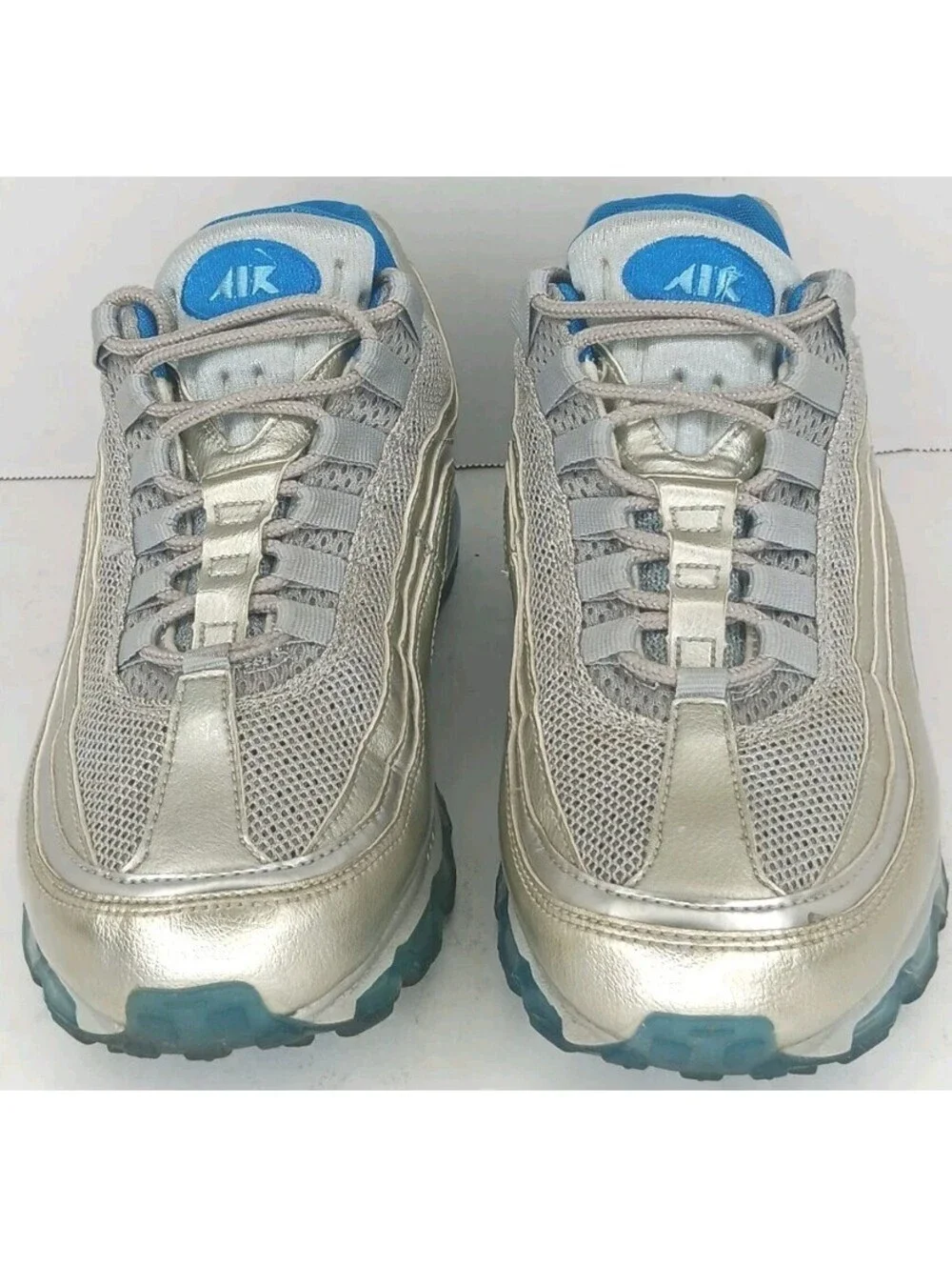 Nike Air Max 24/7  Women’s Athletic Sneakers Sz 8 Teal And Silver 397292-040